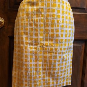 Talbots Yellow and White 2P Skirt W 28" L 20"